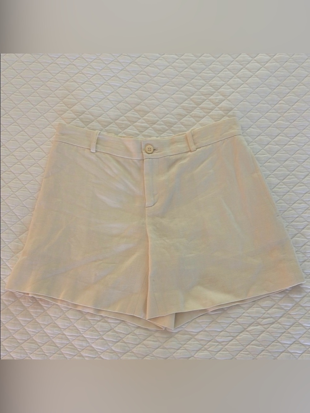 Ralph Lauren Blue Label Classic 100% Linen Ivory Shorts 5” Inseam Women’s size 4
